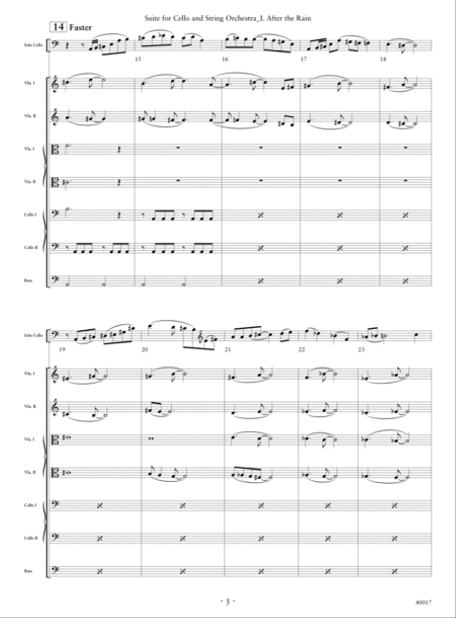 Suite for Cello and String Orchestra String Orchestra scores gallery preview page 4