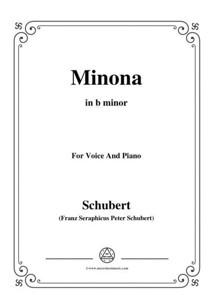 Schubert-Minona,in b minor,for Voice&Piano image number null