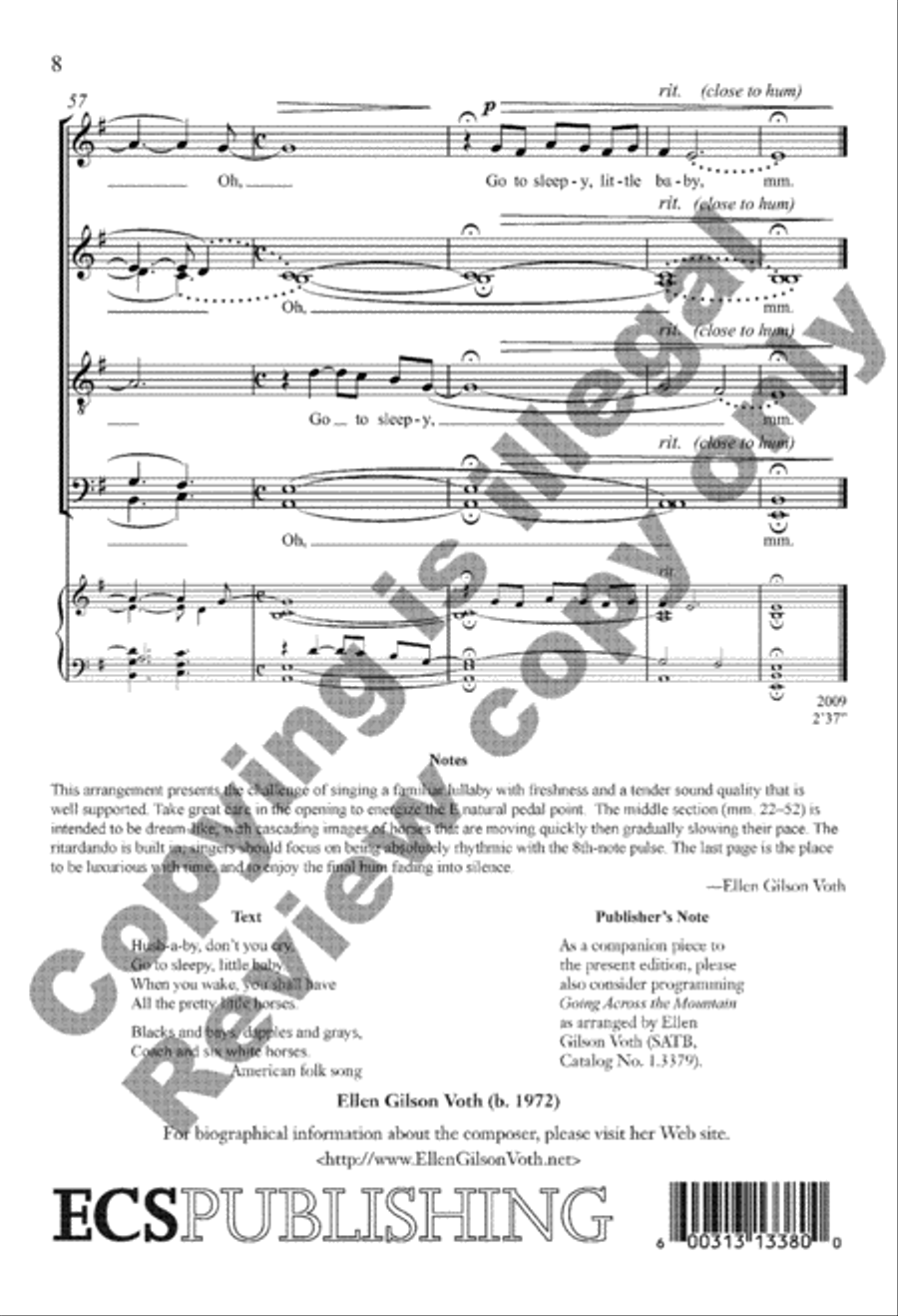 Hushaby Divisi scores gallery preview page 15