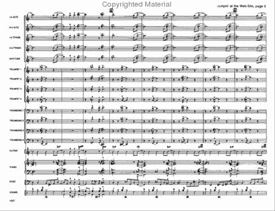 Jumpin' At the Website Jazz Ensemble scores gallery preview page 9