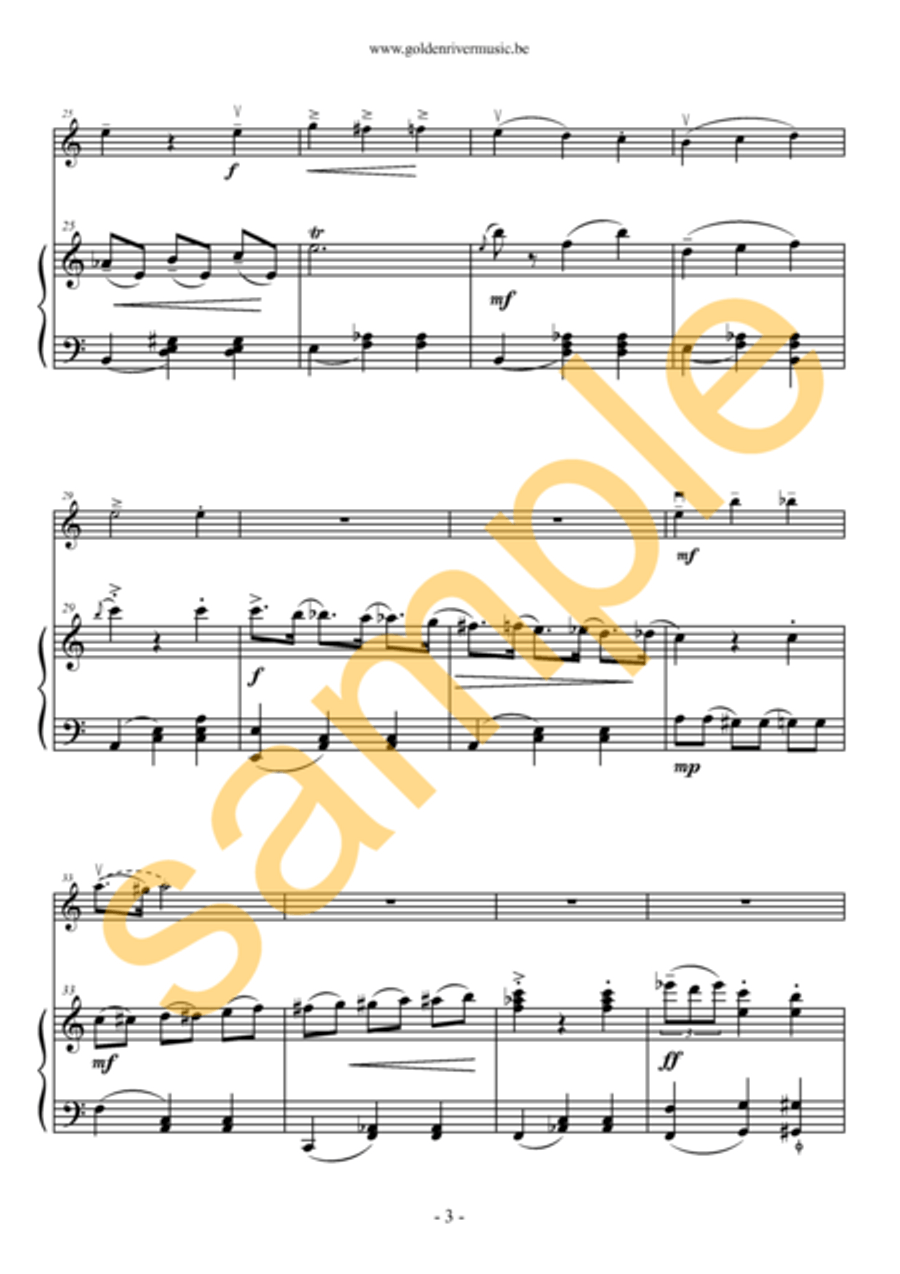Bailando en las nubes rosas / Dancing on pink clouds for violin Violin Solo scores gallery preview page 4