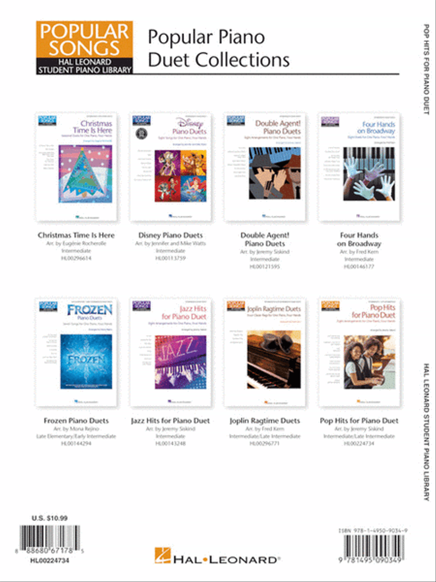 Pop Hits for Piano Duet