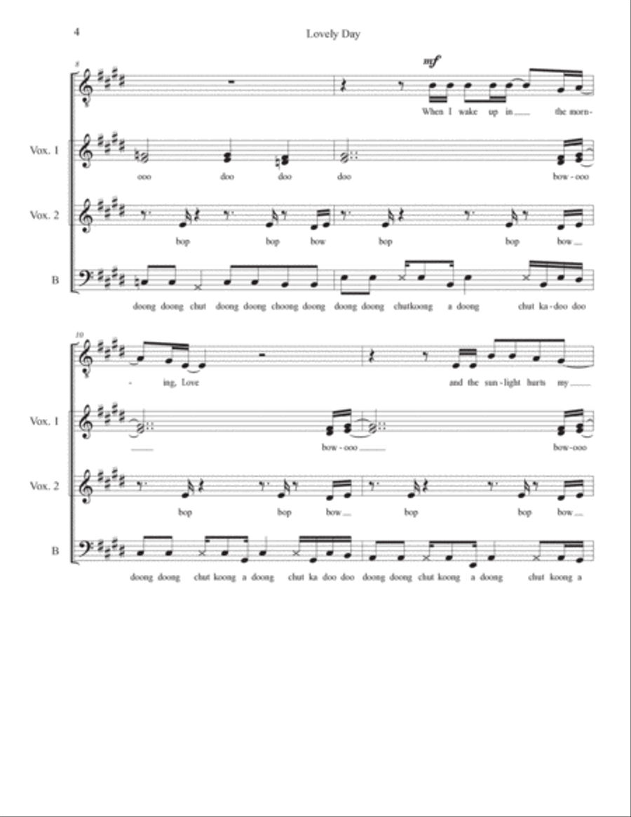Lovely Day 4-Part scores gallery preview page 4