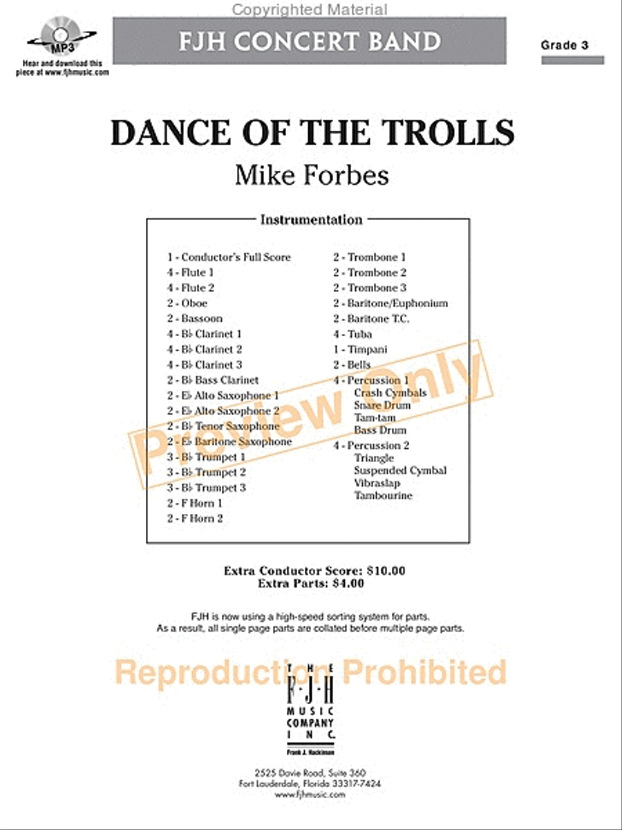Dance of the Trolls Concert Band scores gallery preview page 2