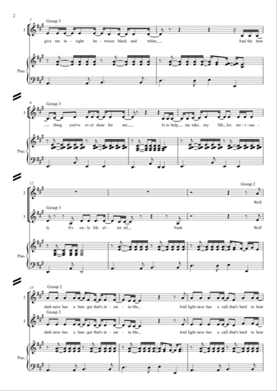 Closer To Fine 4-Part scores gallery preview page 2