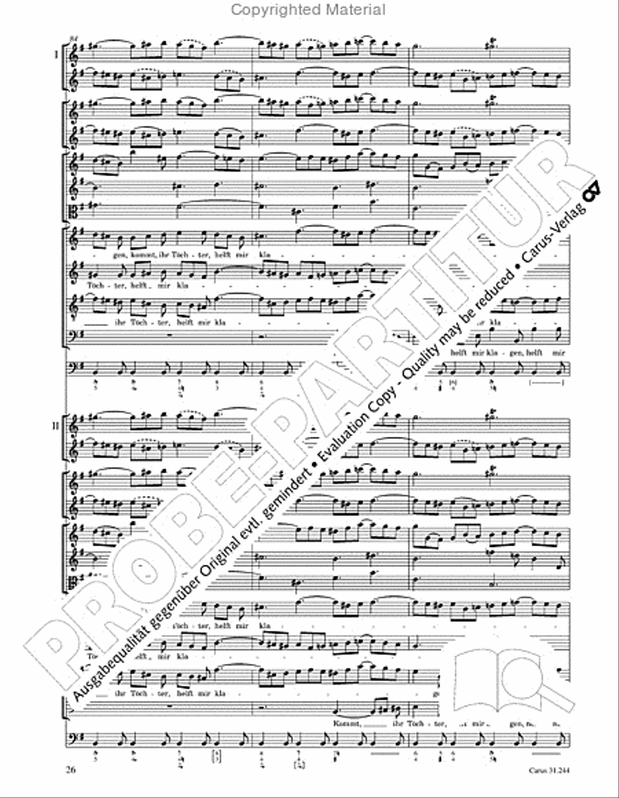 St. Matthew Passion (Matthaus-Passion) 4-Part scores gallery preview page 28