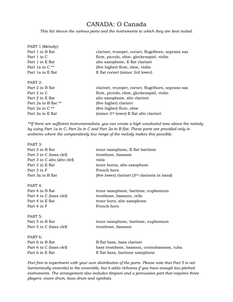 Canada National Anthem: O Canada Large Ensemble scores gallery preview page 3