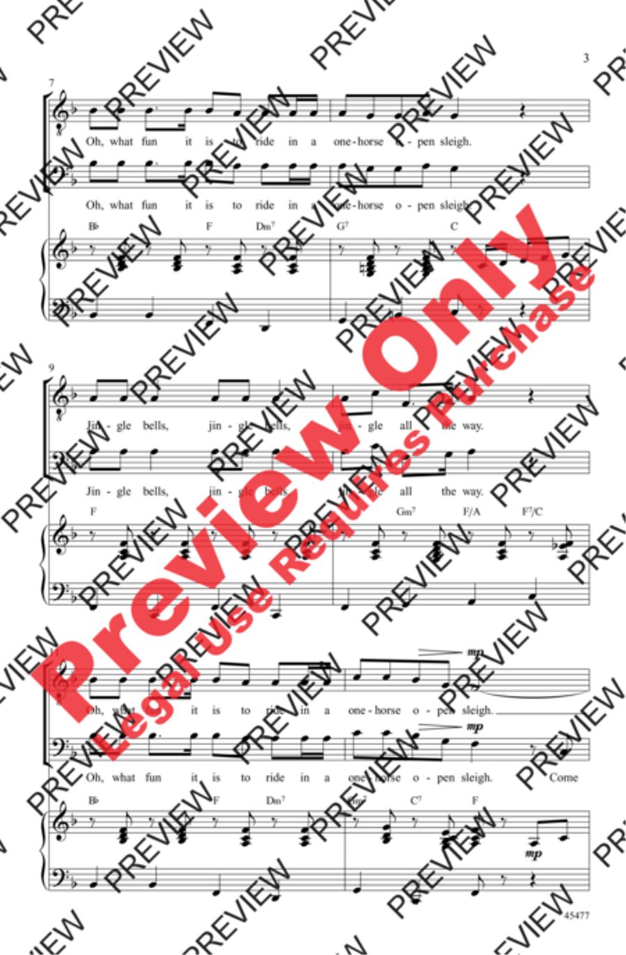 Kay Thompson's Jingle Bells Men's Choir scores gallery preview page 3