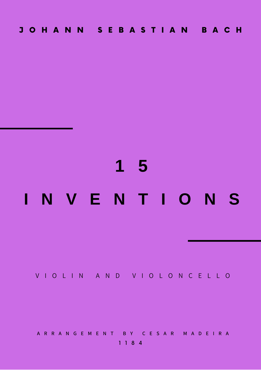 15 Inventions - Violin and Cello (Individual Parts) String Duet scores gallery preview page 1