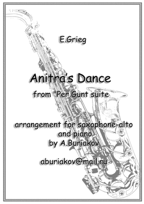 Book cover for Anitra's Dance from "Per Gunt" suite (alto-sax)