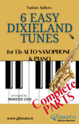 Book cover for 6 Easy Dixieland Tunes - Eb Alto Sax & Piano