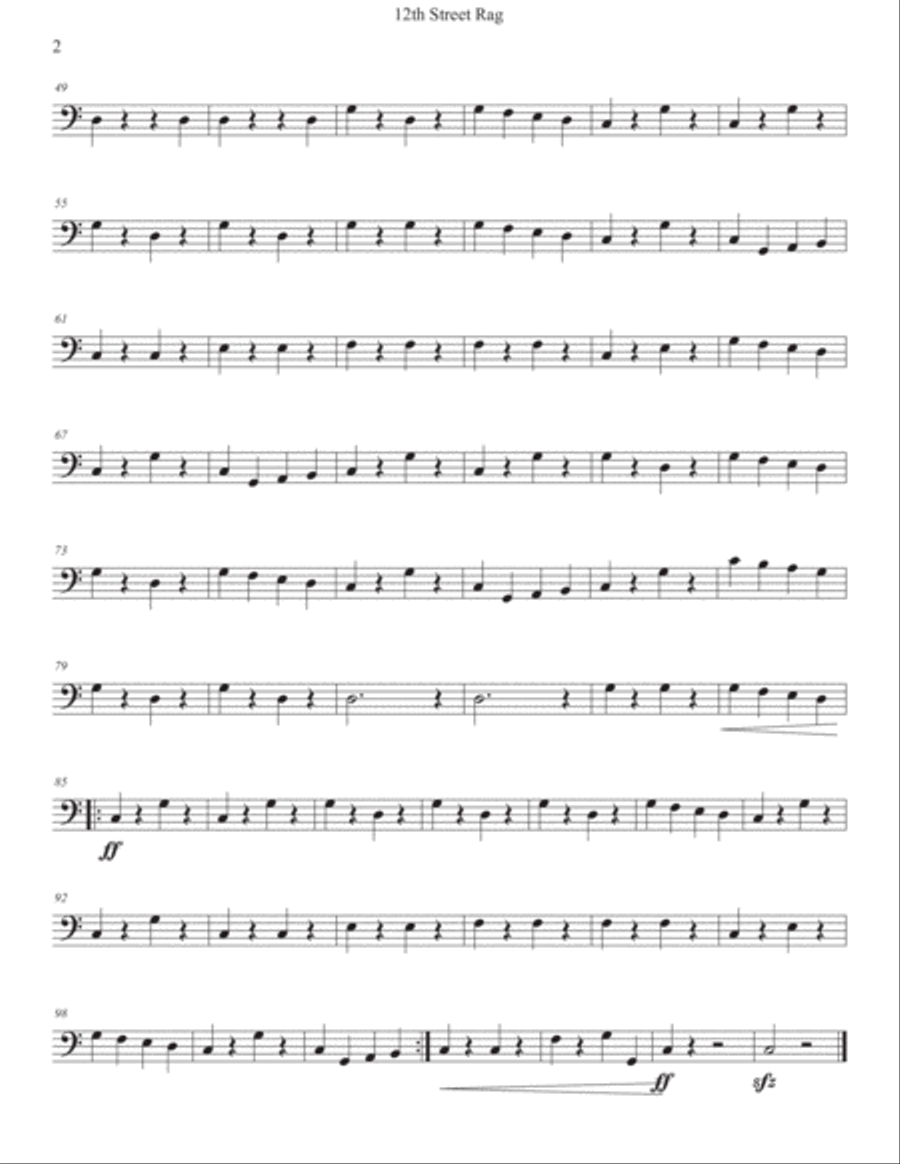 12th Street Rag Violin Solo scores gallery preview page 4