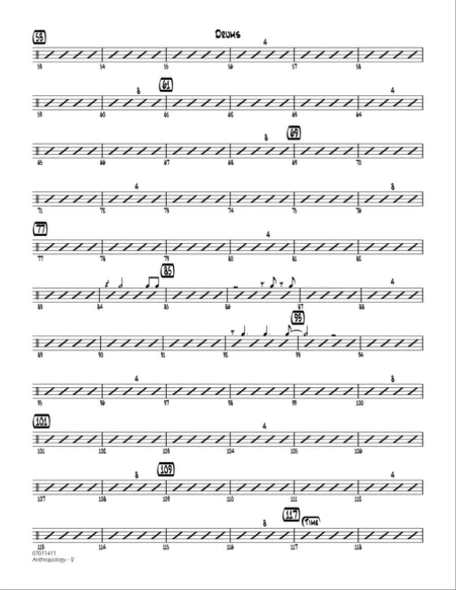 Anthropology - Drums Anthropology - Drums Drums scores gallery preview page 2
