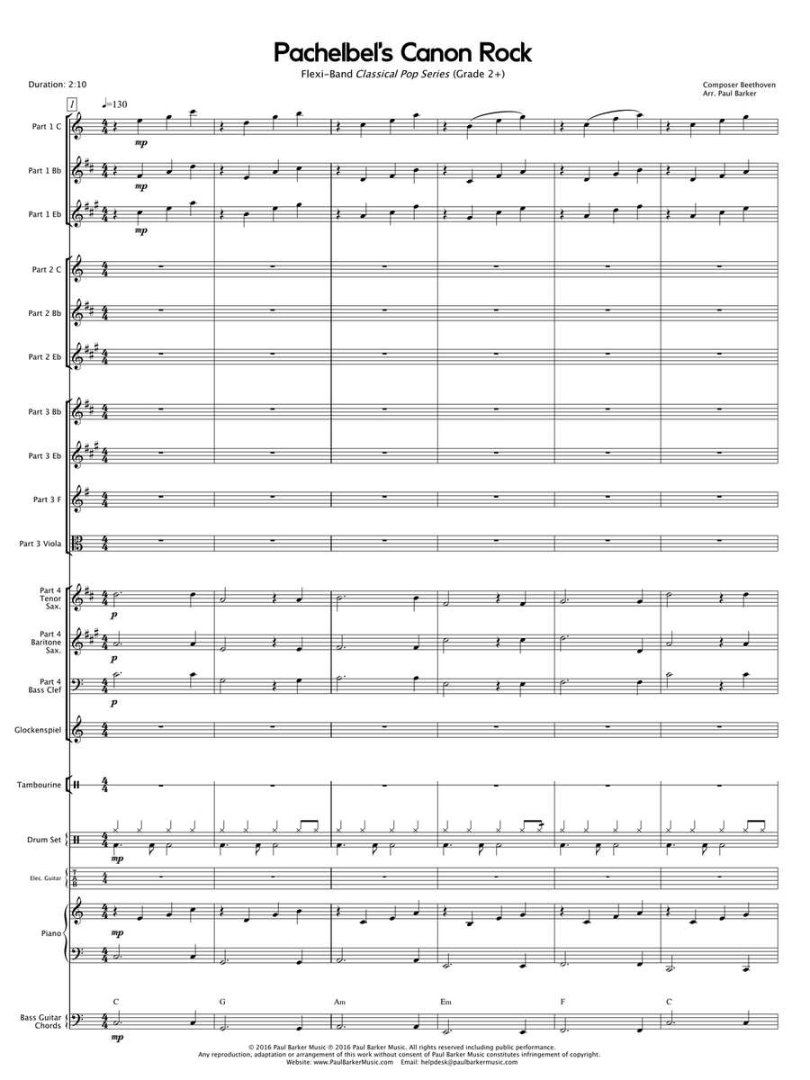 Pachelbel's Canon Rock (Flexible Instrumentation) Concert Band scores gallery preview page 3