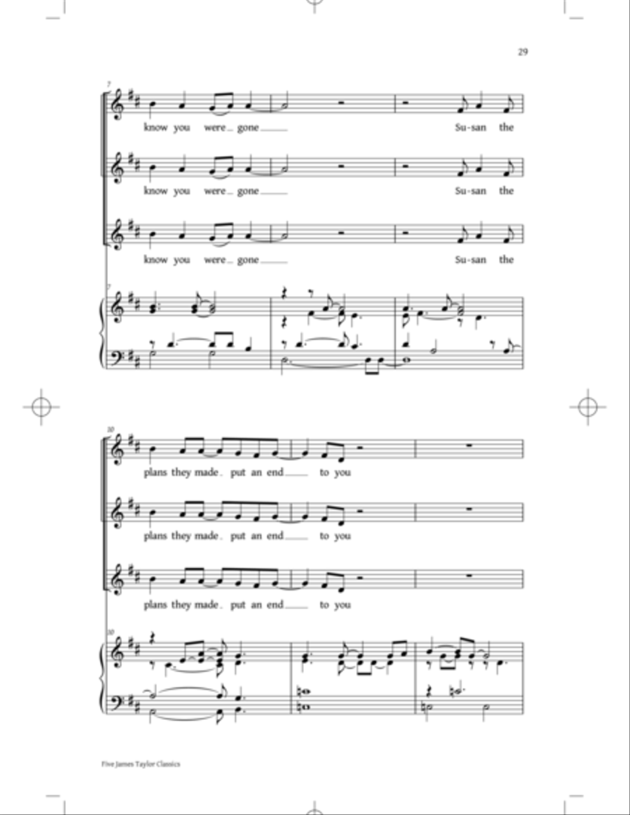 You've Got A Friend: Five James Taylor Classics SSA scores gallery preview page 27