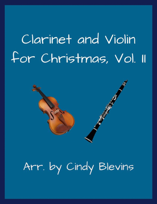 Book cover for Clarinet and Violin for Christmas, Vol. II