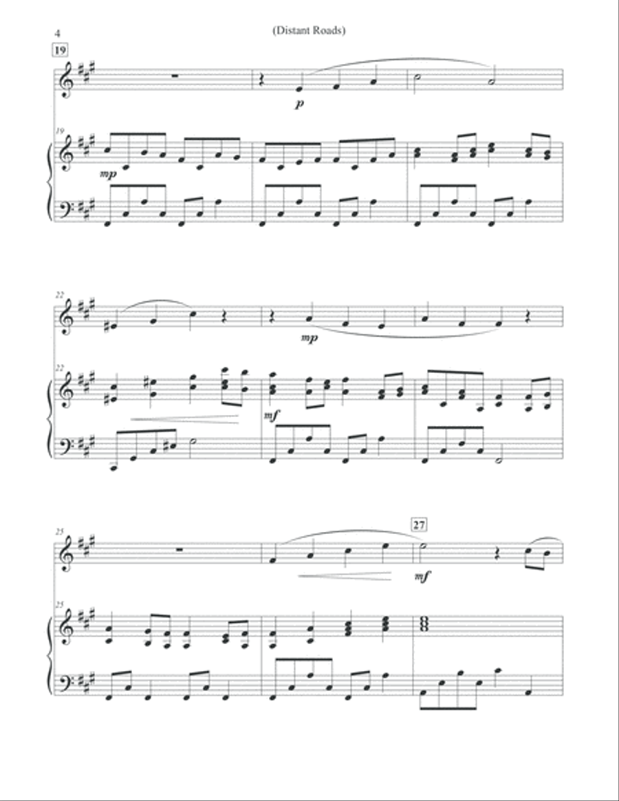 Distant Roads - Flute & Piano Flute Solo scores gallery preview page 4