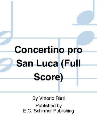 Concertino pro San Luca (Additional Full Score)