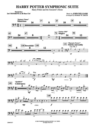 Harry Potter Symphonic Suite: (wp) 2nd B-flat Trombone B.C.