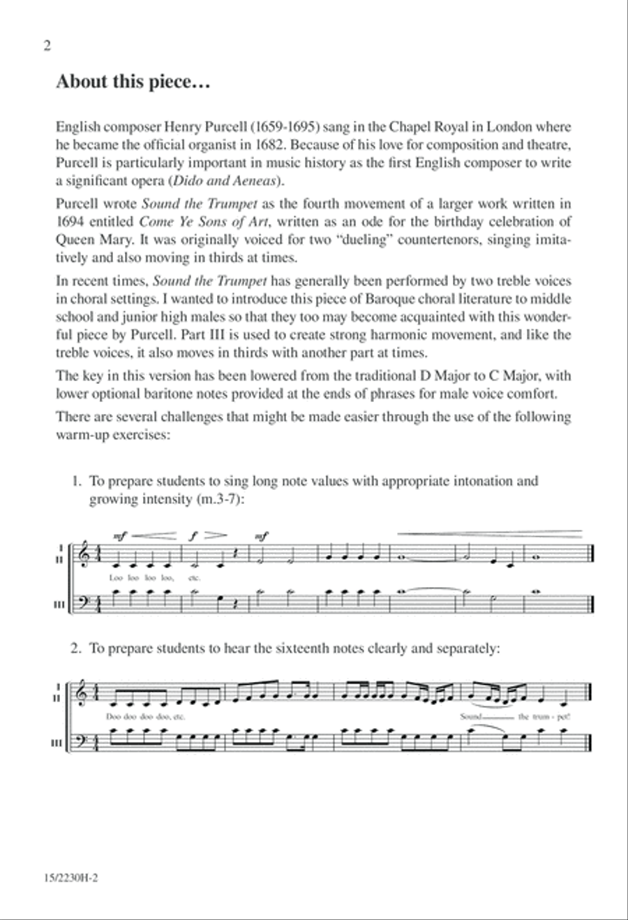 Sound the Trumpet Sound the Trumpet 3-Part scores gallery preview page 3