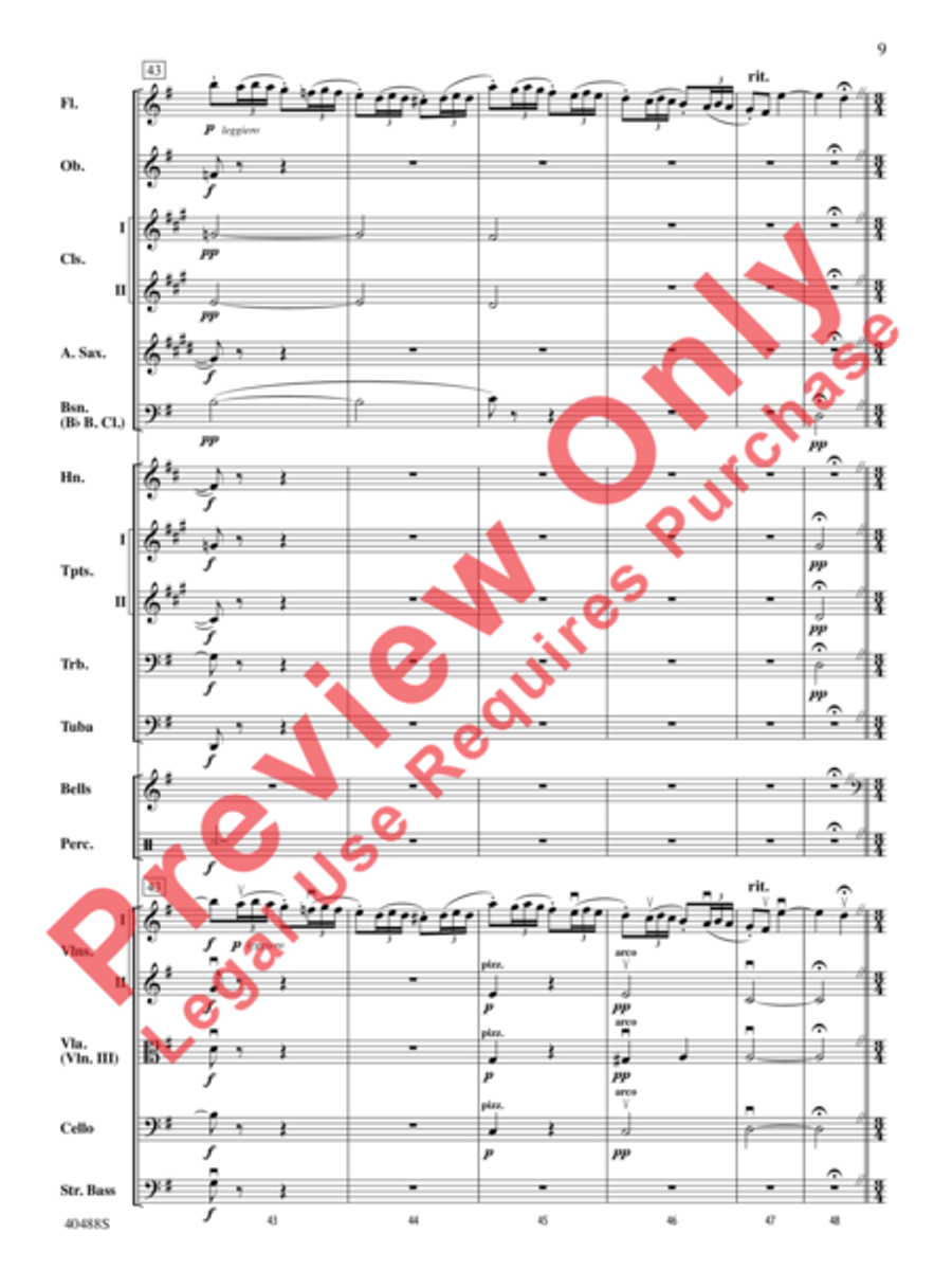 Overture to Die Fledermaus Full Orchestra scores gallery preview page 10