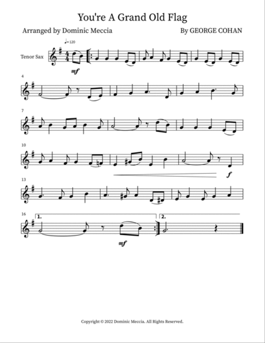 You're A Grand Old Flag Woodwind Duet scores gallery preview page 2