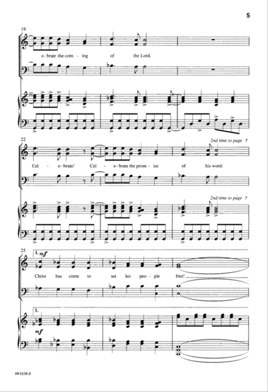 Celebrate the Coming of the Lord 3-Part scores gallery preview page 5