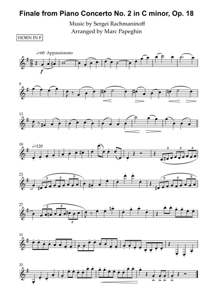 Finale from Piano Concerto No. 2 in C minor, Op. 18