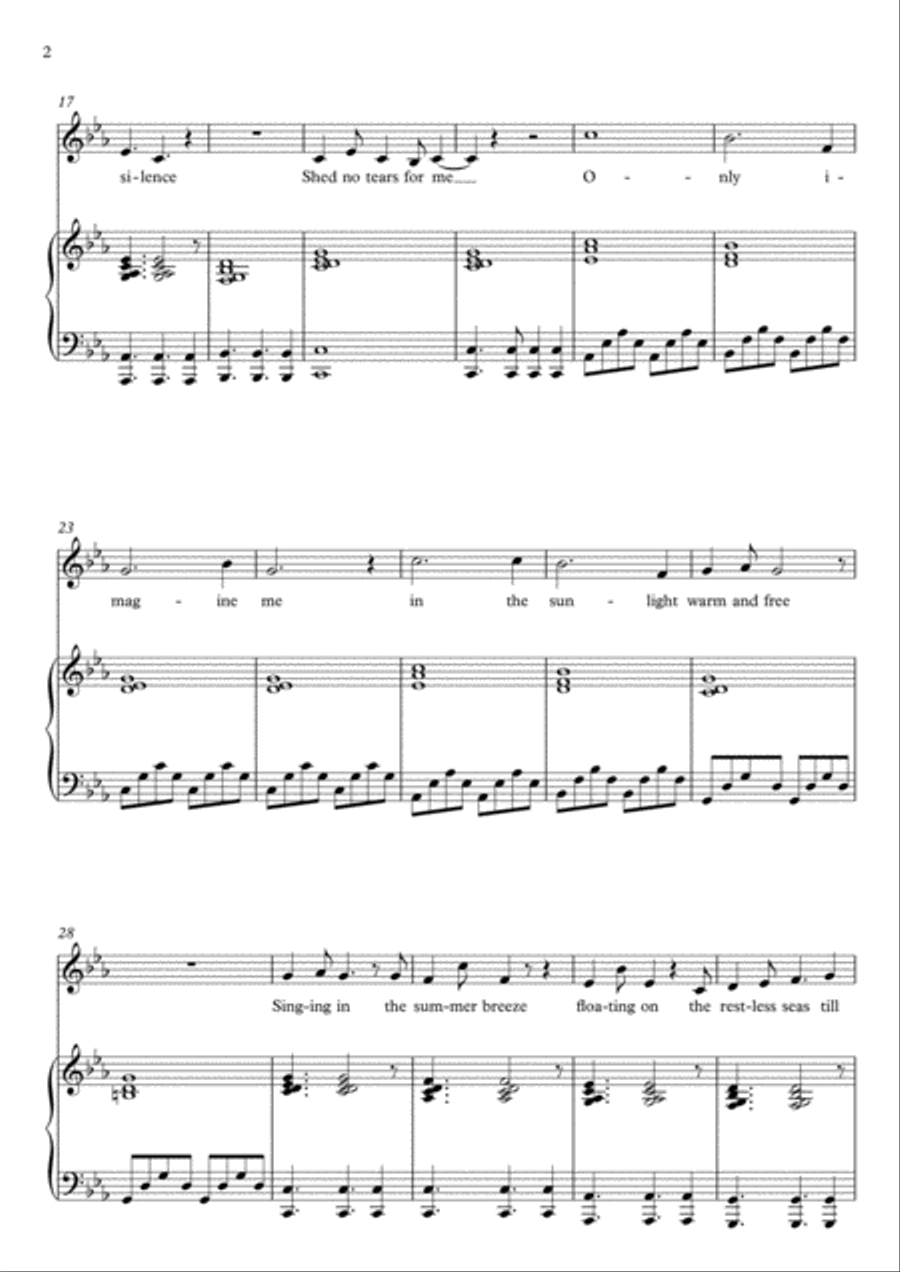 Shed No Tears For Me Voice scores gallery preview page 2