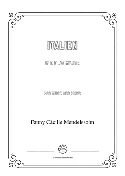 Fanny Hensel-Italien in E flat Major,for voice and piano image number null
