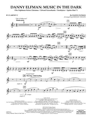Danny Elfman: Music in the Dark - Bb Clarinet 2