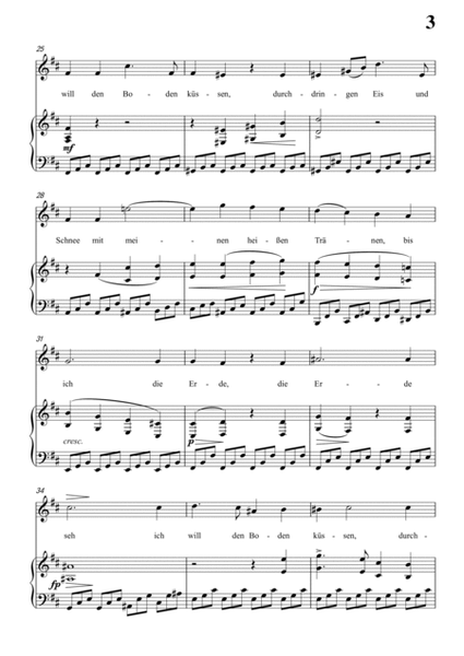 Schubert-Erstarrung,from 'Winterreise',Op.89 No.4 in b minor,for Vocal and Piano