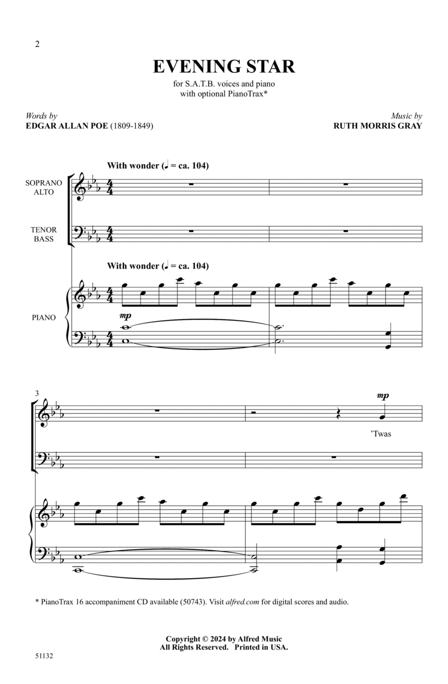Evening Star Choir scores gallery preview page 1