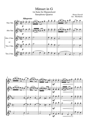 Book cover for Minuet in G (1st Suite for Harpsichord) - Purcell