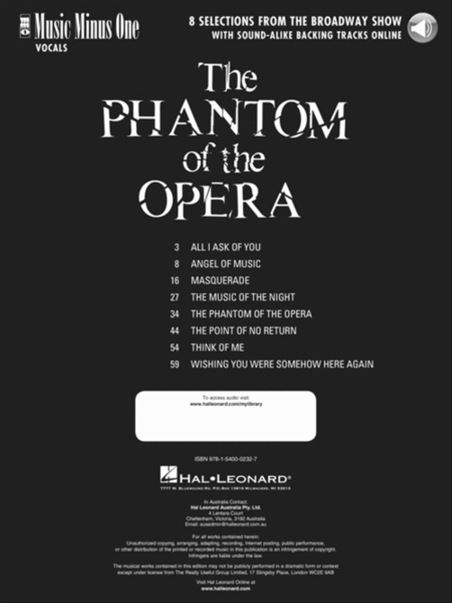 The Phantom of the Opera Voice scores gallery preview page 2