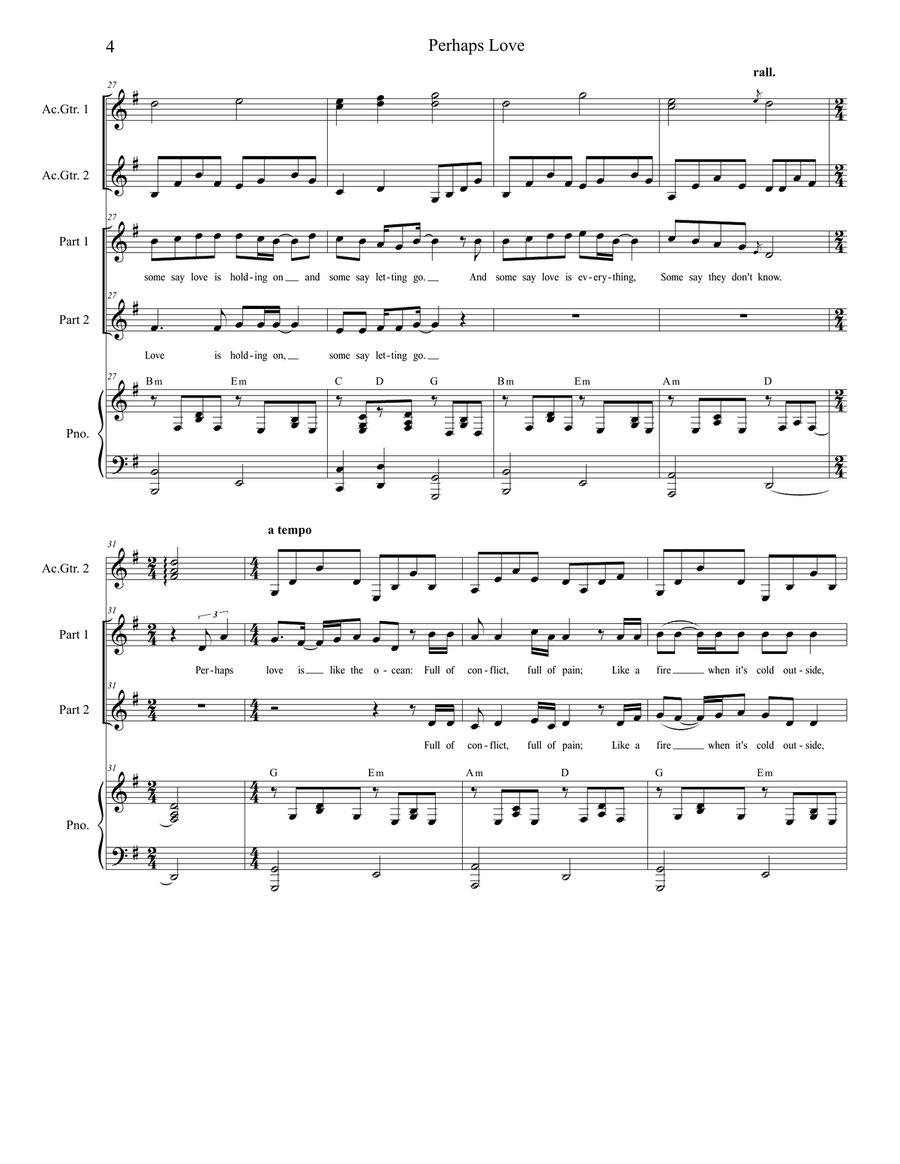 Perhaps Love 2-Part scores gallery preview page 4