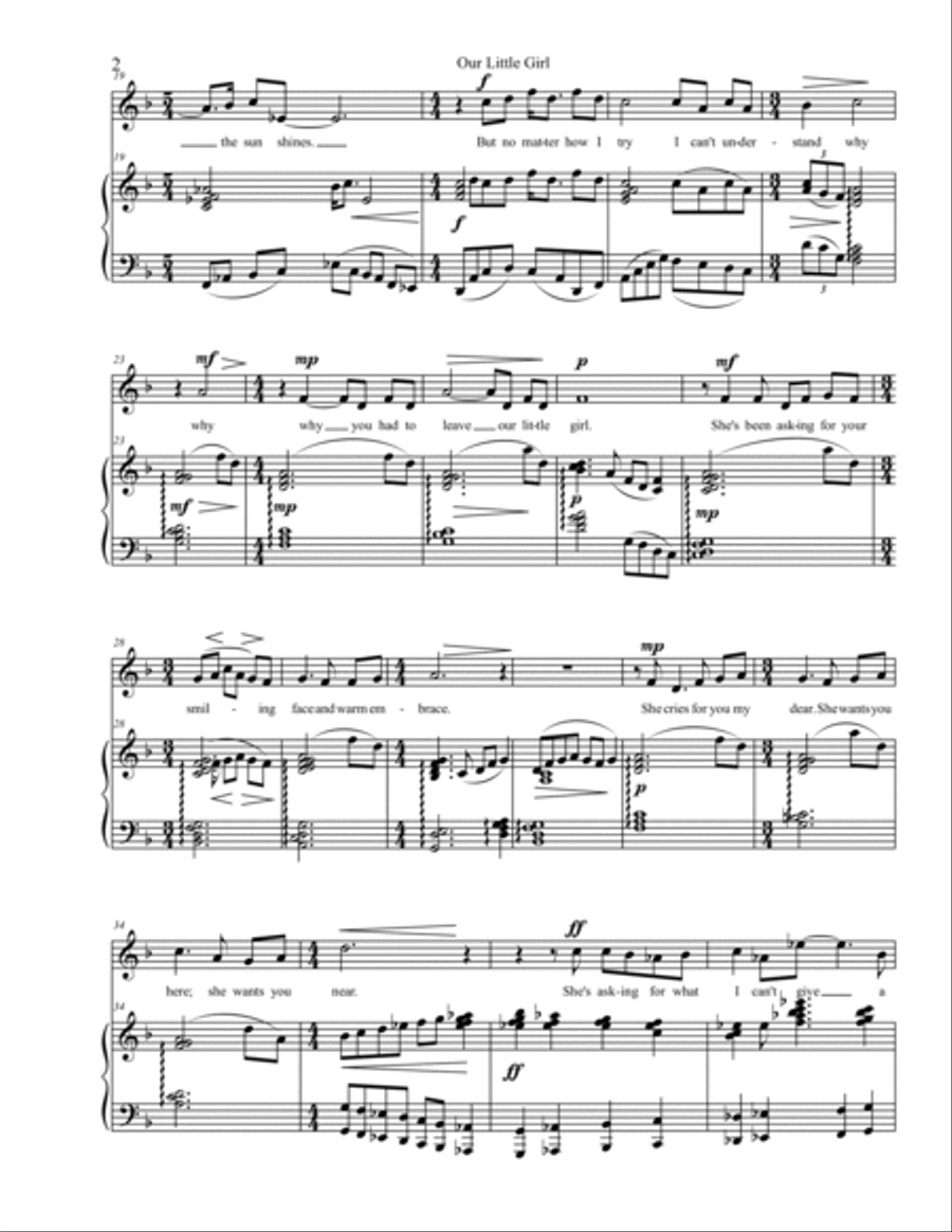Our Little Girl Our Little Girl Voice Solo scores gallery preview page 2