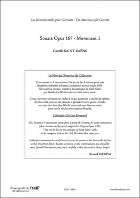 Sonata Opus 167 - Mvt. 1