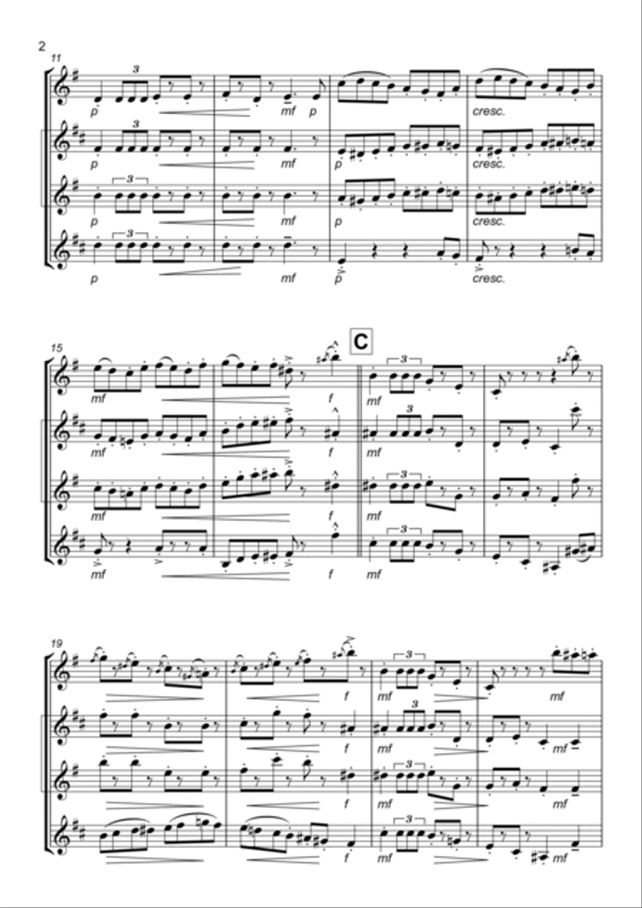 Nutcracker Suite -March: Saxophone Trio Woodwind Trio scores gallery preview page 2