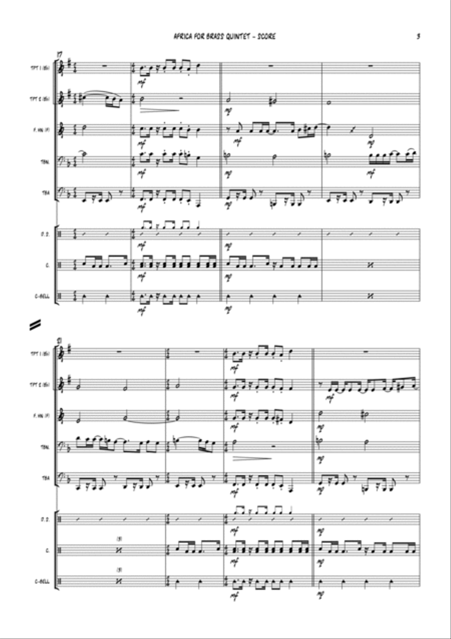 Africa Brass Ensemble scores gallery preview page 3