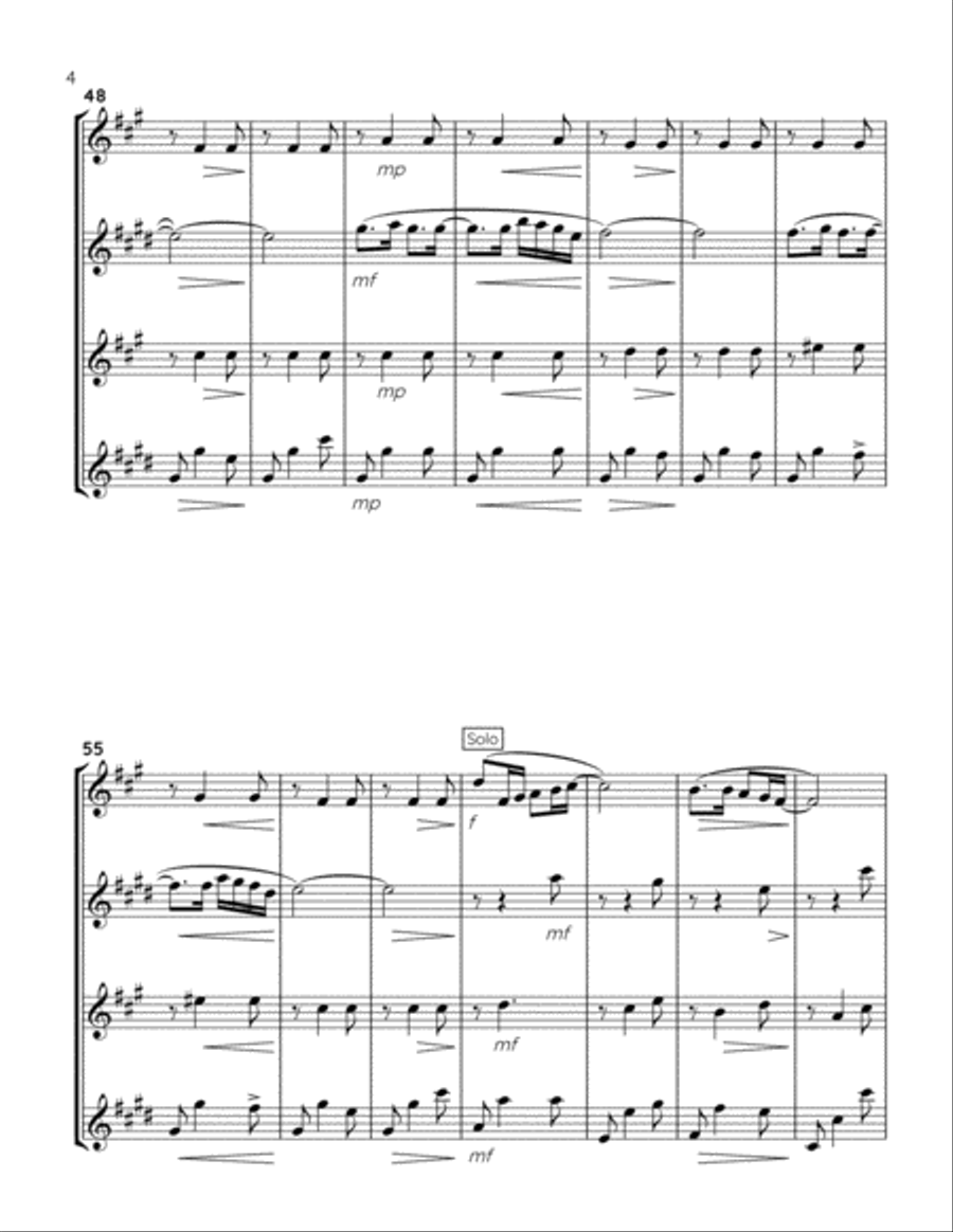 Sur Le Fil Woodwind Quartet scores gallery preview page 4