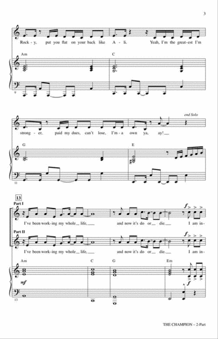 <br>Sheet music extract