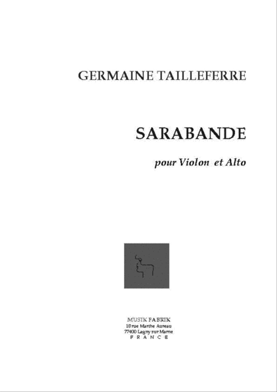 Sarabande Viola scores gallery preview page 1