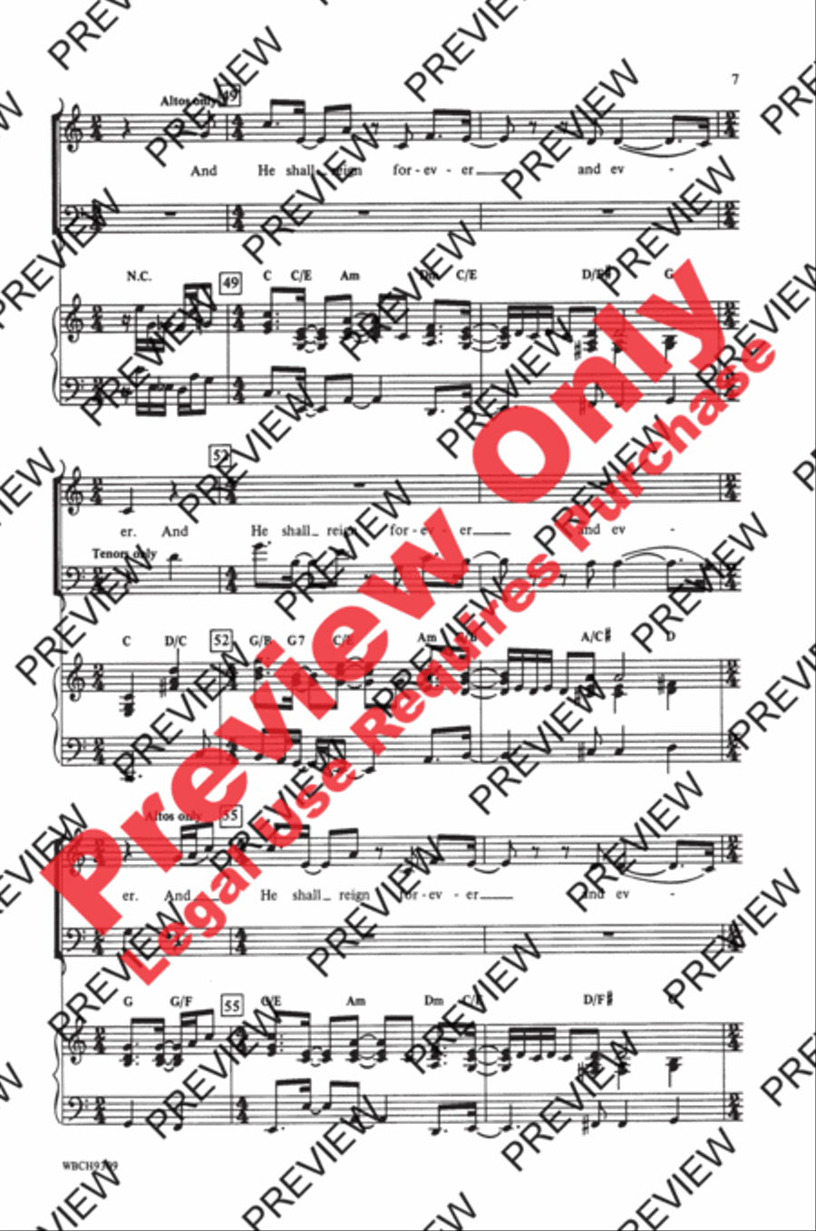 Hallelujah from Handels Messiah SATB SSATB scores gallery preview page 7