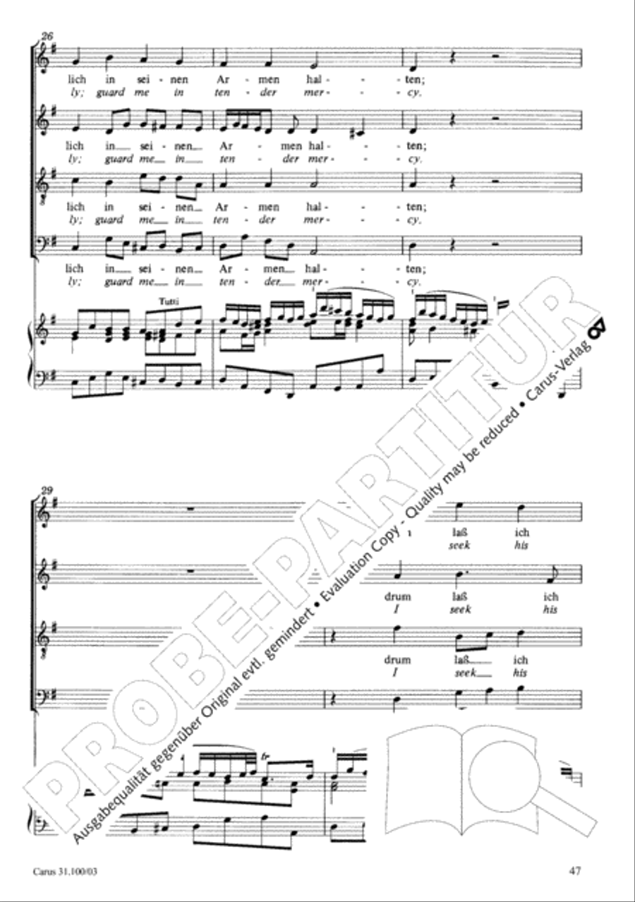 Whatever God ordains is right (Was Gott tut, das ist wohlgetan) 4-Part scores gallery preview page 48