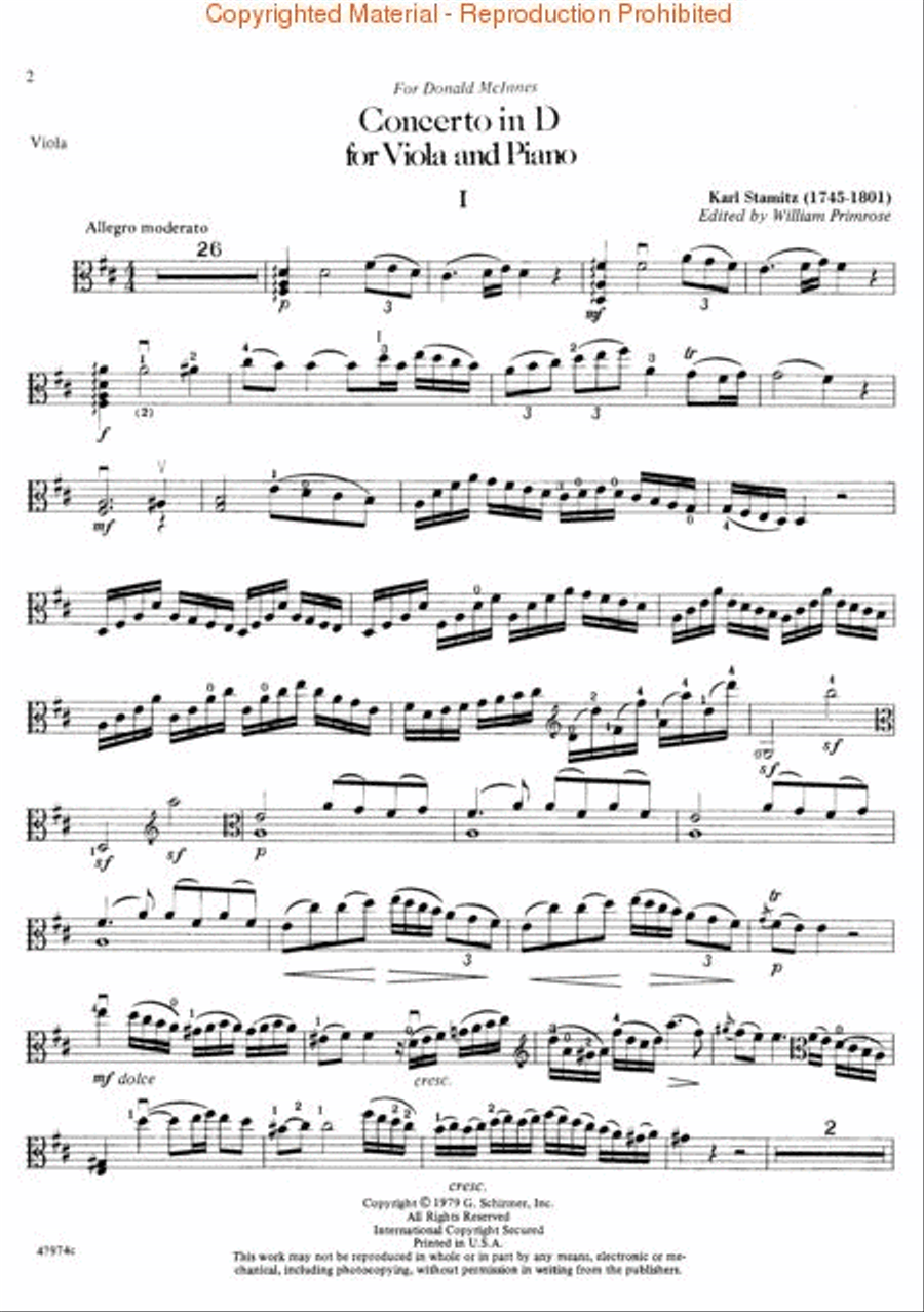 Concerto in D, Op. 1