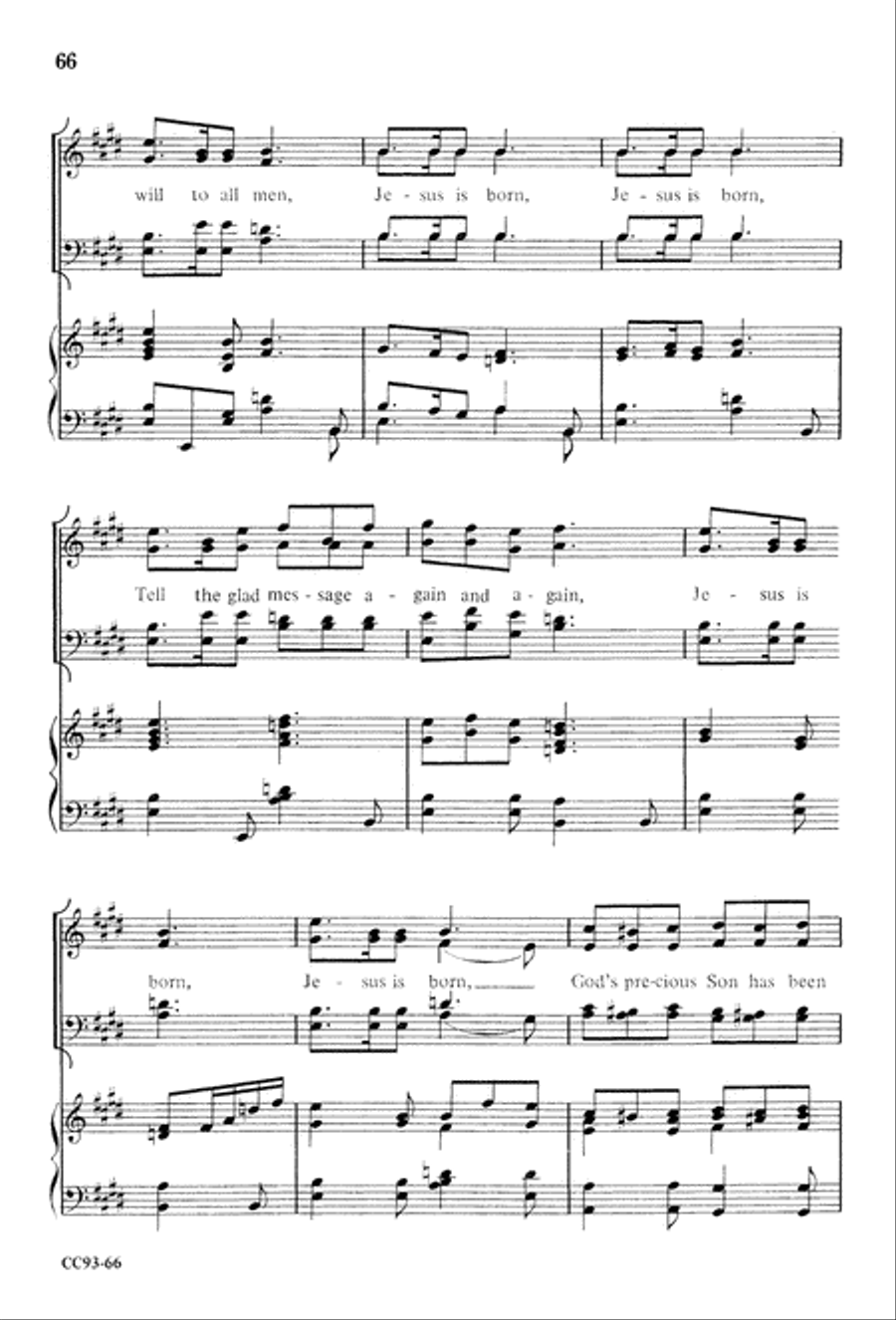 Jesus Is Born Jesus Is Born 4-Part scores gallery preview page 68