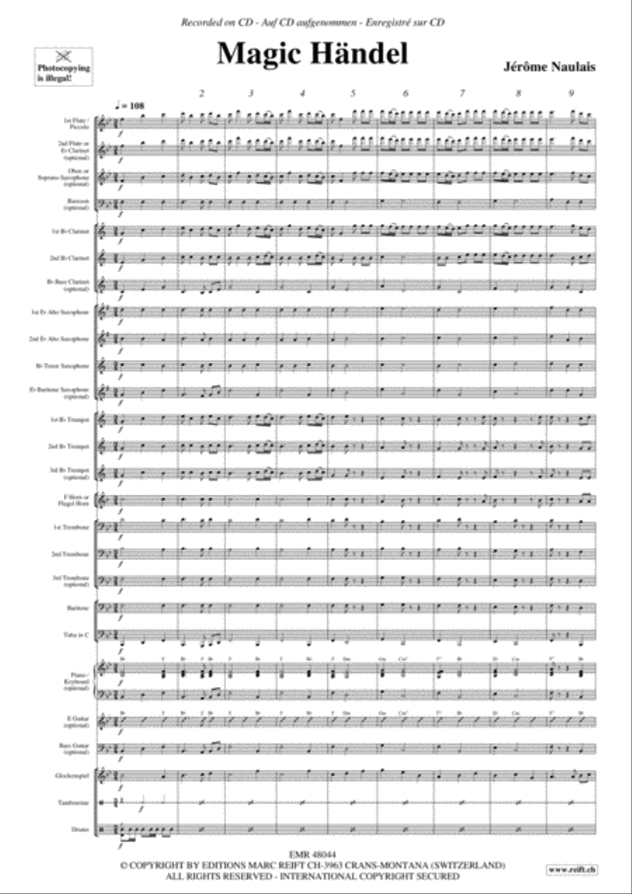 Magic Handel Magic Handel Concert Band scores gallery preview page 3