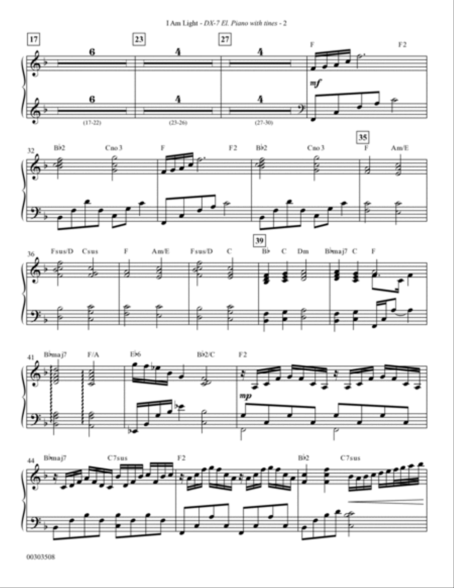 I Am Light (arr. Mark Hayes and Kimberly Lilley) - Electronic Keyboard Choir scores gallery preview page 2