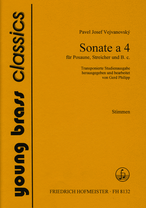 Book cover for Sonate a 4 fur Posaune, Streicher und B. c. / Stimmen